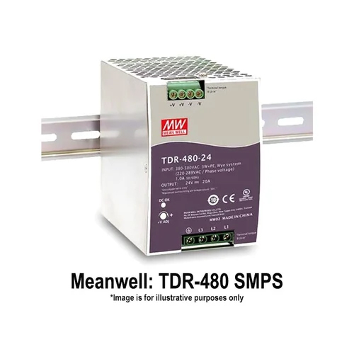 Meanwell Smps Tdr-480-24 Three Phase Din Rail Power Supply - Application: Industrial Automation