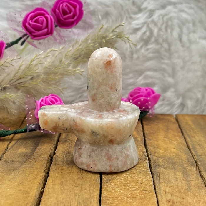 Orange Sunstone Shivling For Home Decoration