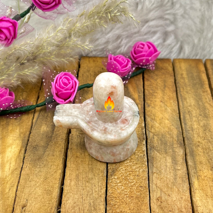Orange Sunstone Shivling For Home Decoration