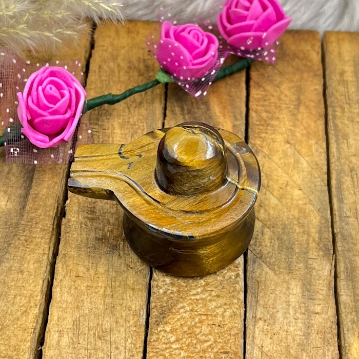 Brown  Red Tiger Eye Shivling For Home Decoration