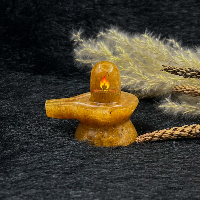 Easy To Clean Yellow Aventurine Shivling For Home Decoration