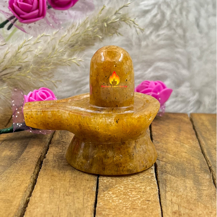 Easy To Clean Yellow Aventurine Shivling For Home Decoration