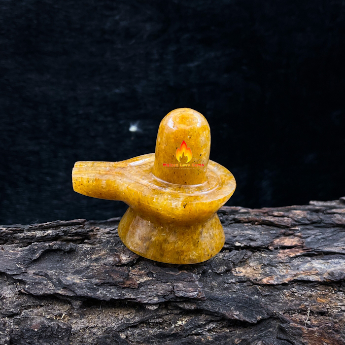 Easy To Clean Yellow Aventurine Shivling For Home Decoration