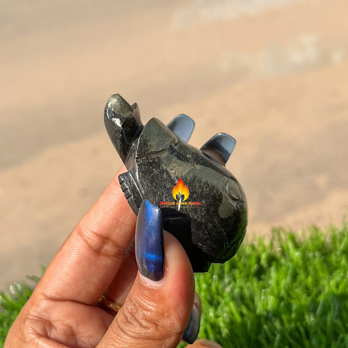 Easy To Clean Black Obsidian Tortoise For Home Decoration