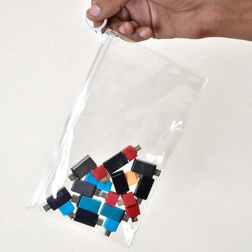 Otg Type C And Usb To Micro Usb Adapter For Android Mobile Smart Phones And Tablets With Zip Pouch (Pack Of 20) - Plastic Material, Multicolor | Mobile Usb Connector Otg, Compact Design