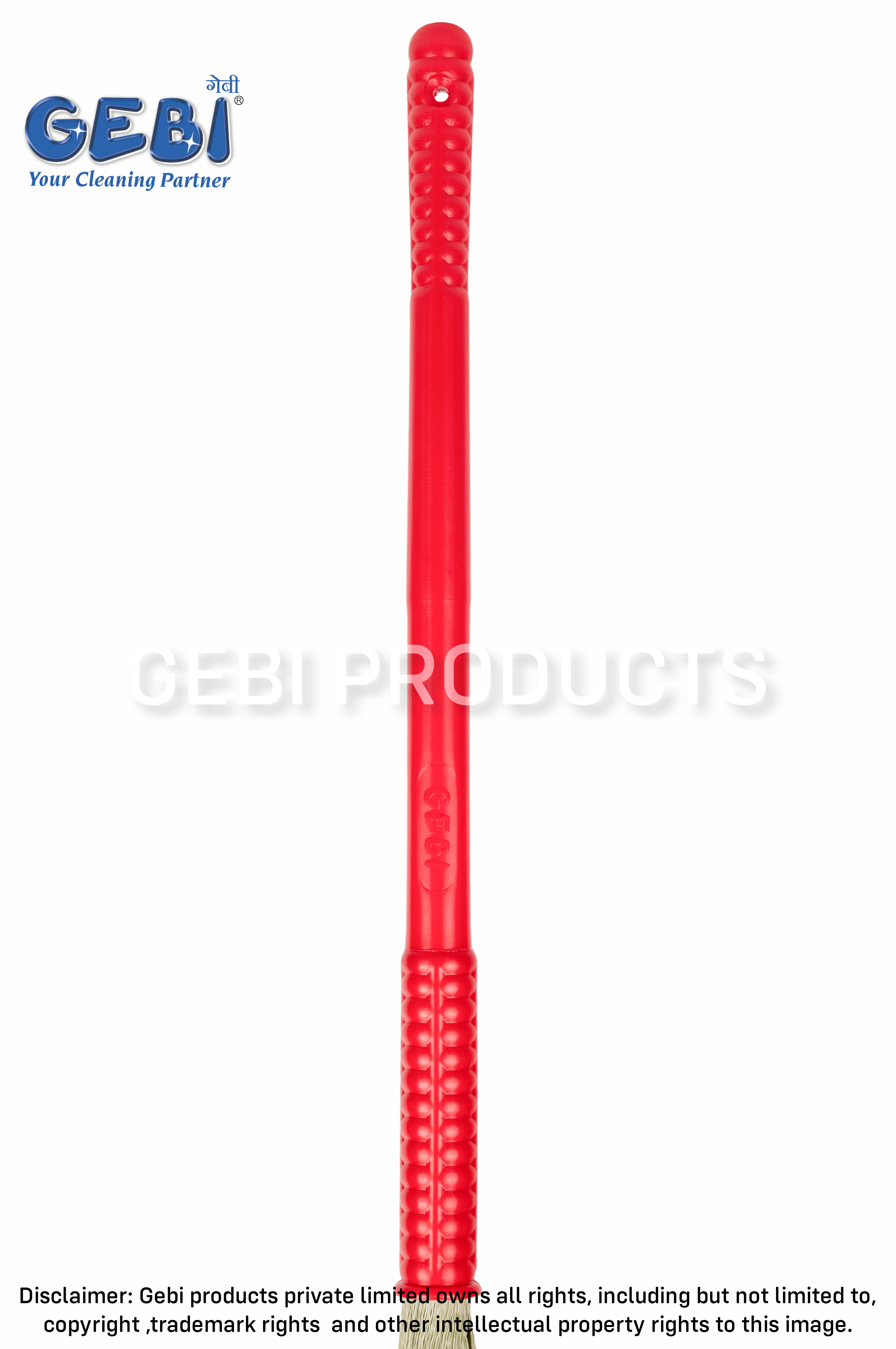 Long Handle Dust Free Broom - Pp Virgin Material, Extra Long Handle, Blue | Flagged Fibers For Dust, Dirt, Hair Collection, Comfortable Grip, Washable, No Back Pain
