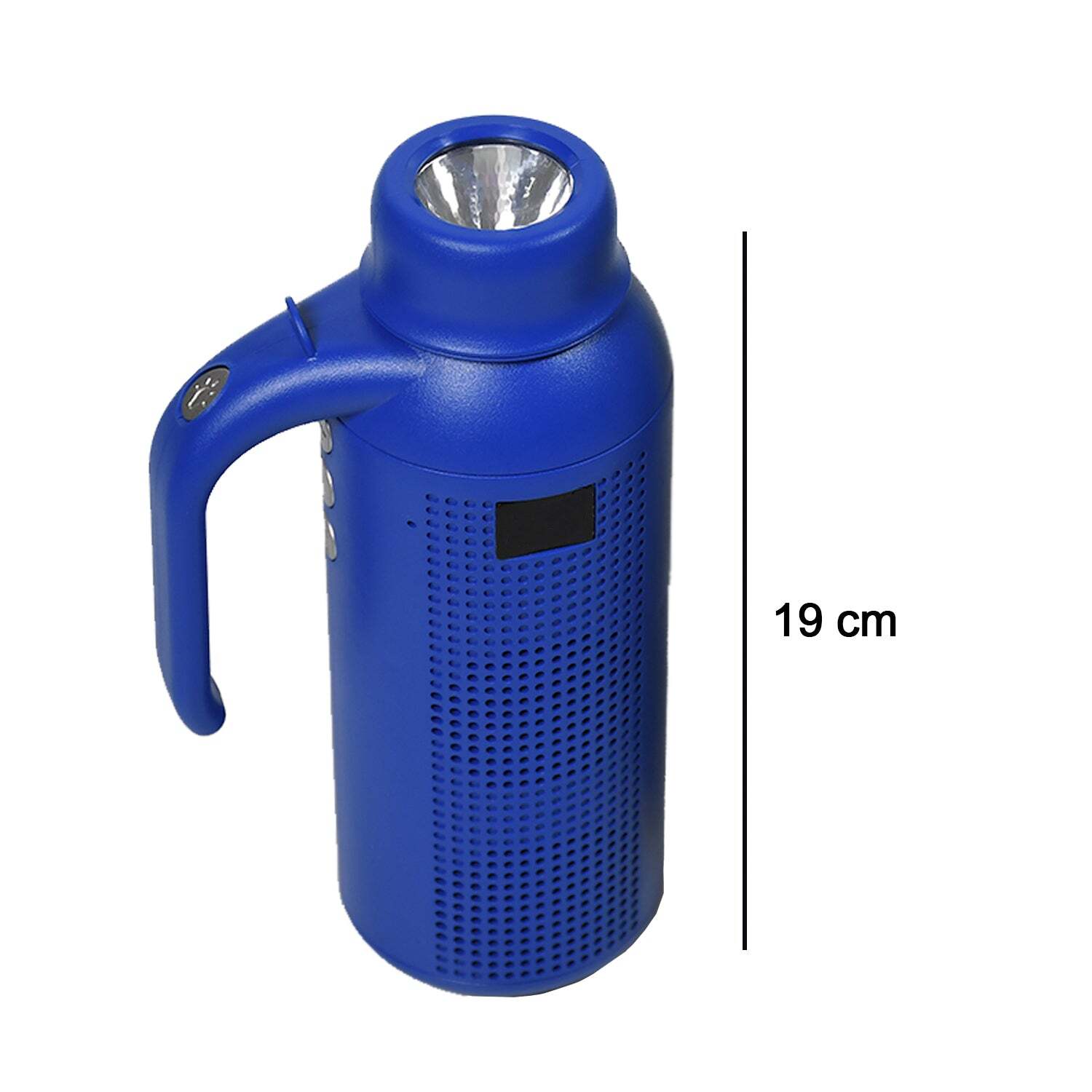 Smart Bluetooth Speaker With Torch Light - Plastic Body, Blue Color | Wireless Bluetooth Speaker With Night Flash Light Feature