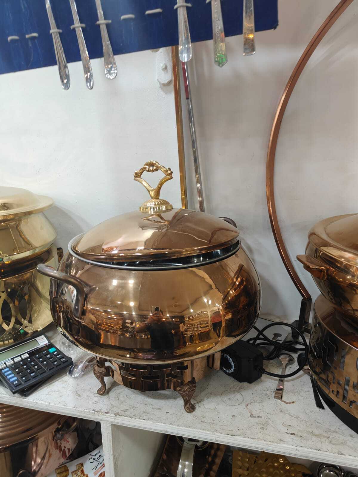 High Quality Food Warmers Pour Copper Chafing Dish Buffet Set Luxury Warranty: Yes