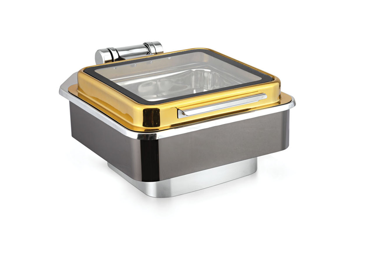 Luxury Golden And Sliver Banquet Stainless Steel Food Warmer Used Chafing Dishes