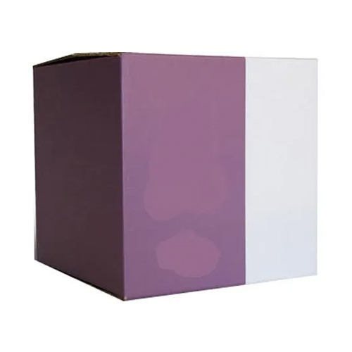 Purple and White Plain Corrugated Box - Corrugated Kraft Paper, 300x290x280 mm, Matte Varnished Surface, Customized Size & Embossing Options