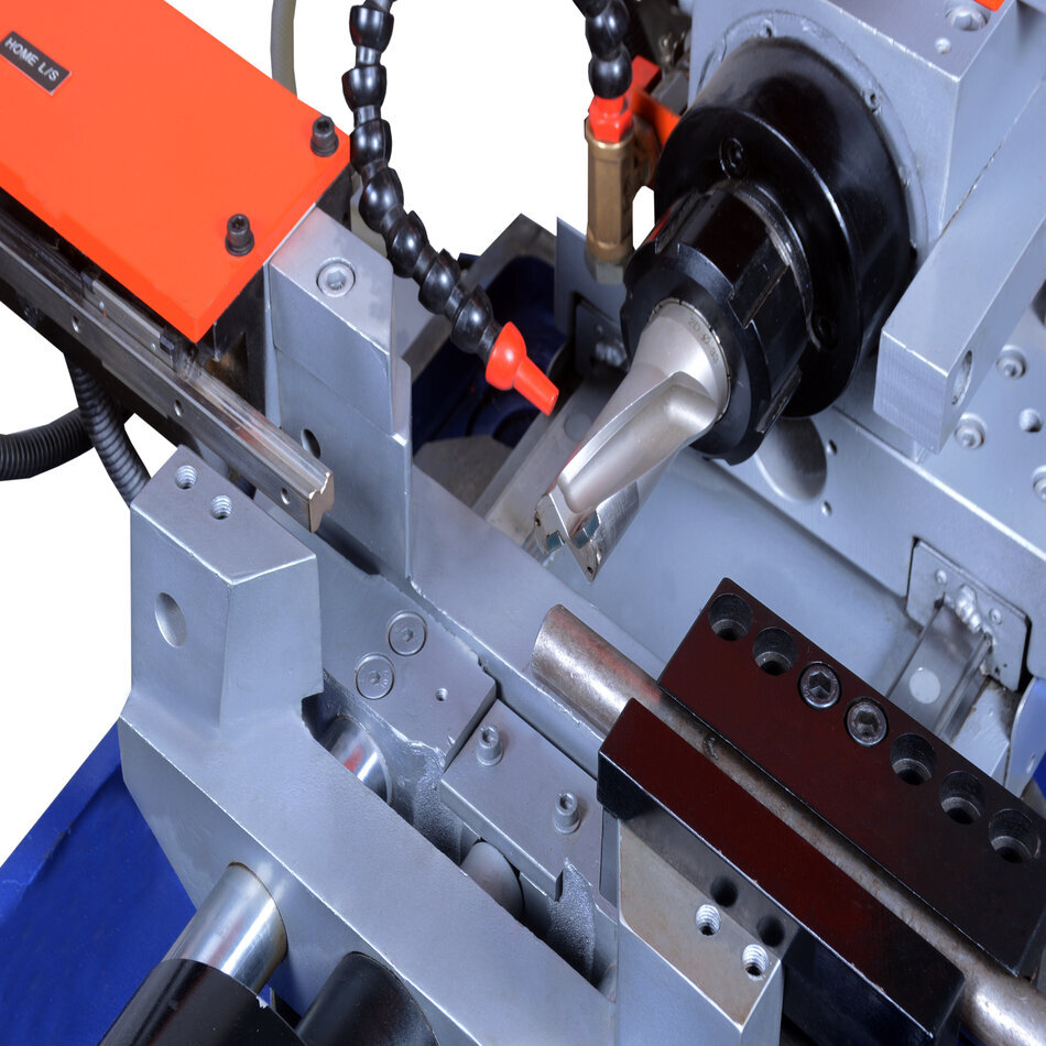 Blue Semi Auto Pipe Notching Machine