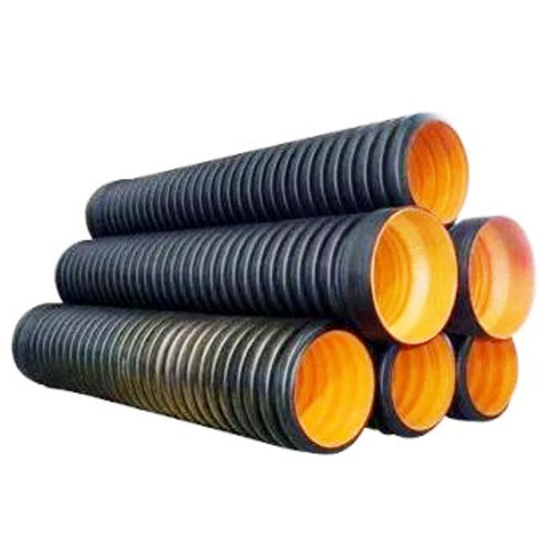 Double Wall Corrugated (Dwc) Hdpe Pipes - Color: Black