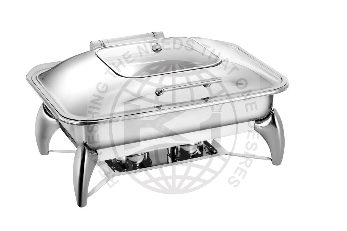 Silver Stainless Steel Hotel Restaurant Buffet Food Warm Container Chafing Dish