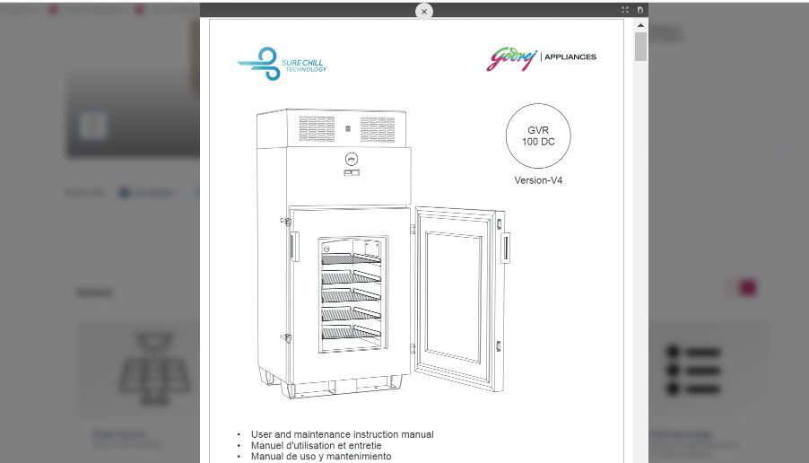 Godrej Refrigerator Design: One Piece