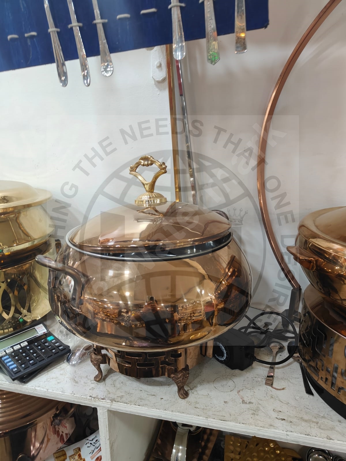 Golden Party Catering Equipment Buffet Set Luxury Gold Chafing Dish