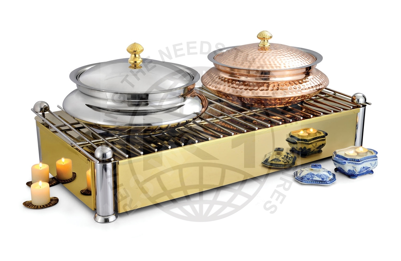 Golden Party Catering Equipment Buffet Set Luxury Gold Chafing Dish