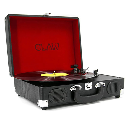 Black Claw Stag Portable - Turntable With Built-In Stereo Speakers