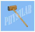 Hammer Tuning Fork - Wood Construction, Brown Color, Rubber Head | 50-500 Grams Lightweight Design