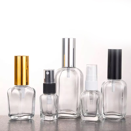 ट्रांसपेरेंट क्लियर स्क्वायर ड्रॉपर बॉटल