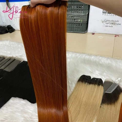 Available All Colors Orange Bone Straight Hair Brazilian Human Hair Extension Bundles
