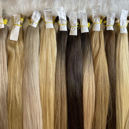 Available All Colors Vietnamese Euroupe Soft Raw Double Drawn Bulk Hair Extensions