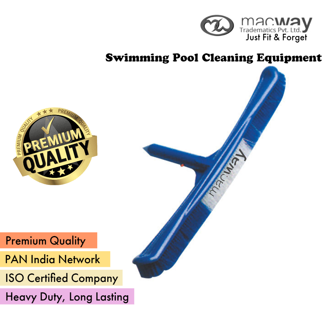 Pool Wall Brush - Plastic Material, Various Sizes Available, Multi-color Options | Effective Swimming Pool Cleaning Tool With 1-year Warranty