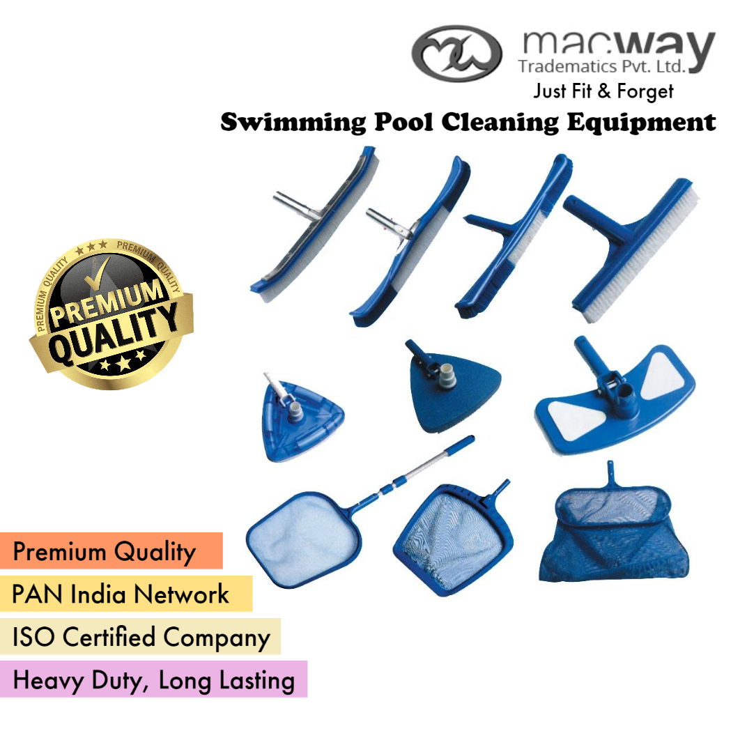 Pool Wall Brush - Plastic Material, Various Sizes Available, Multi-color Options | Effective Swimming Pool Cleaning Tool With 1-year Warranty