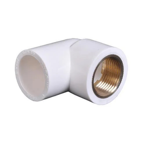 Upvc Brass Elbow - Female Connection, Different Sizes , Chemical Resistant White Round Shape