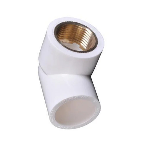Upvc Brass Elbow - Female Connection, Different Sizes , Chemical Resistant White Round Shape