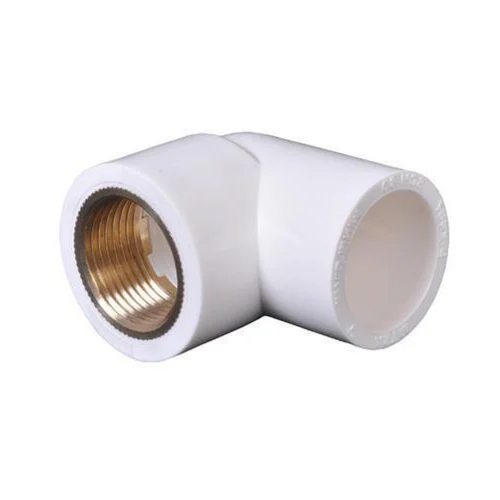 Upvc Brass Elbow - Female Connection, Different Sizes , Chemical Resistant White Round Shape