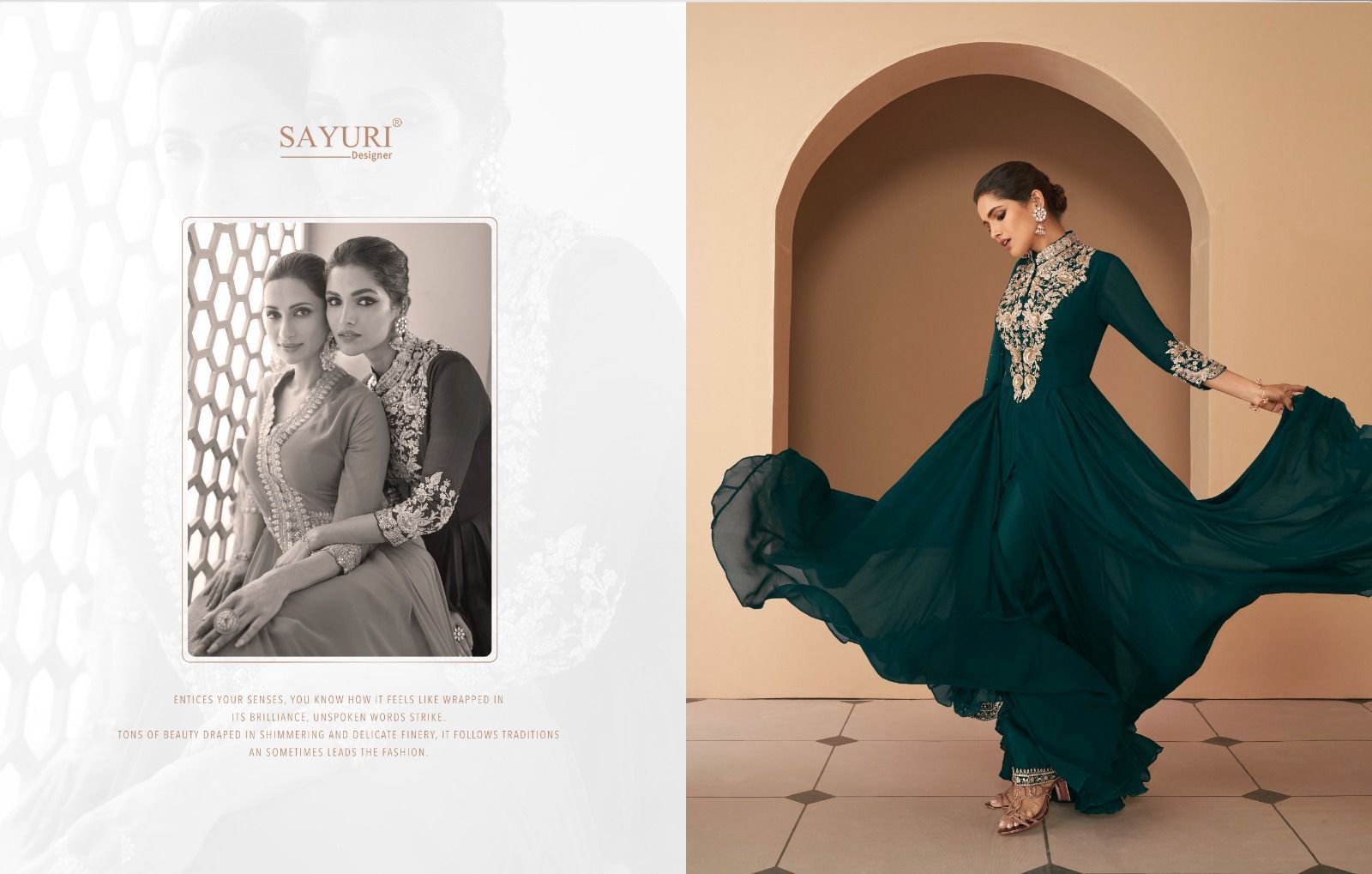 As Shown In The Catalog Designer Floor Length Georgette Gown