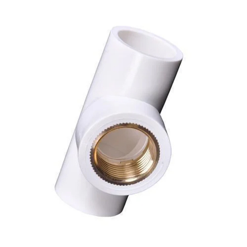 Upvc Brass Tee - Upvc And Brass Material Different Sizes Available White Color Round Shape Female Connection | Durable Chemical Resistant Ideal For Plumbing Systems