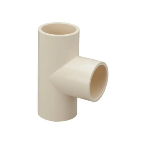 Cpvc Plain Tee - Cpvc Material, Different Size, White Color | Female Connection, Round Shape