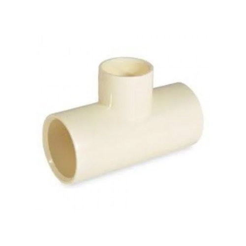 Cpvc Plain Tee - Cpvc Material, Different Size, White Color | Female Connection, Round Shape