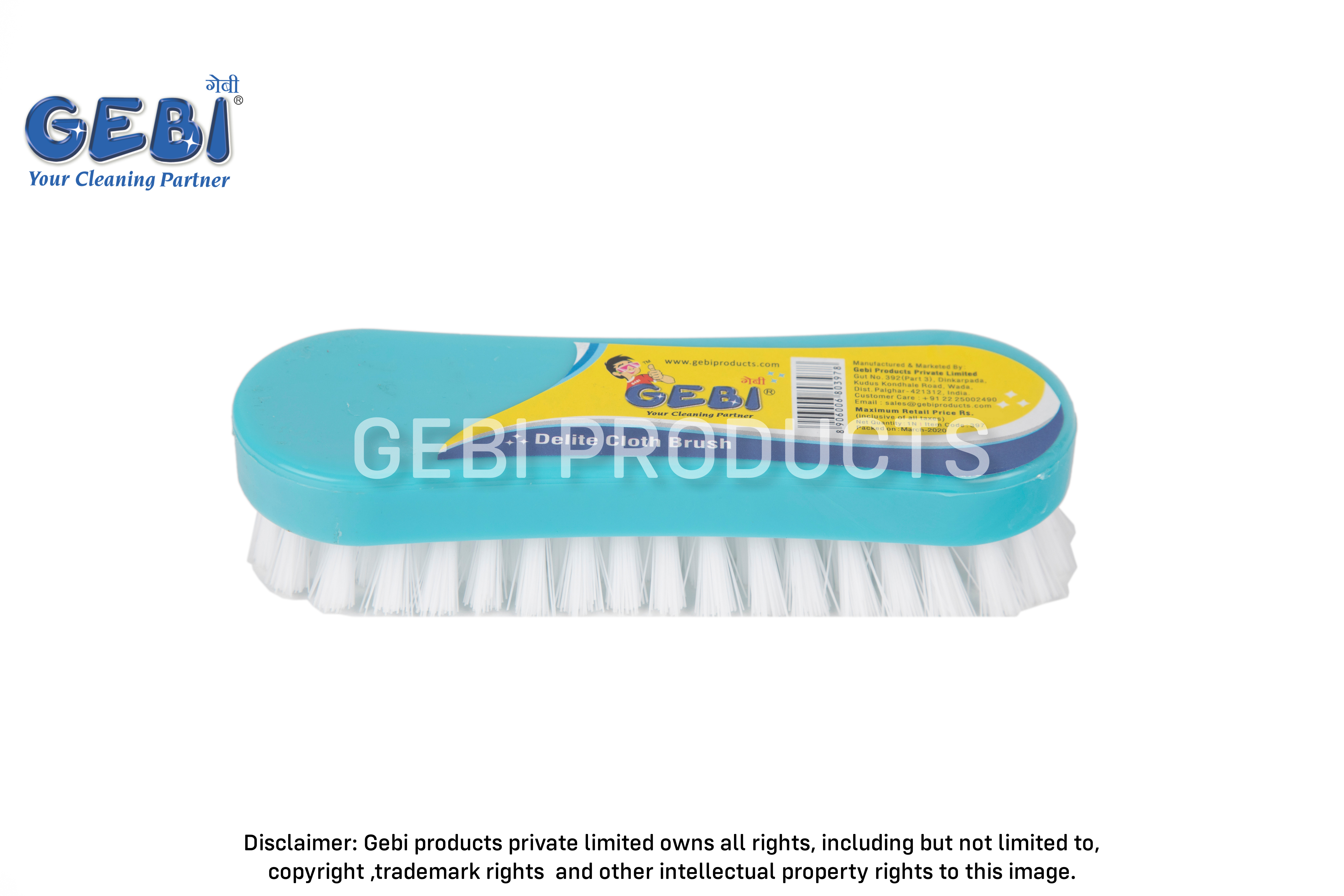 Soft Bristles Cloth Brush - Durable Pp Virgin Plastic Material, Ergonomic Design , Comfortable Grip, Tough On Stains, Sturdy And Compact