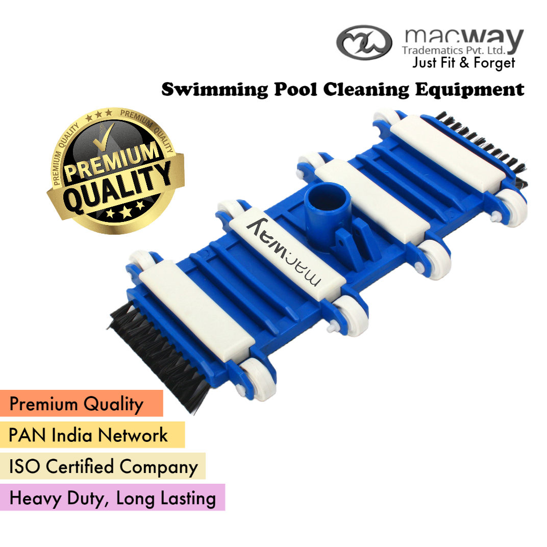 8 Wheel Vacuum Head - Stainless Steel Material, Custom Sizes Available | Versatile Pool Cleaning, 220v Power Supply, Various Color Options, 1 Year Warranty