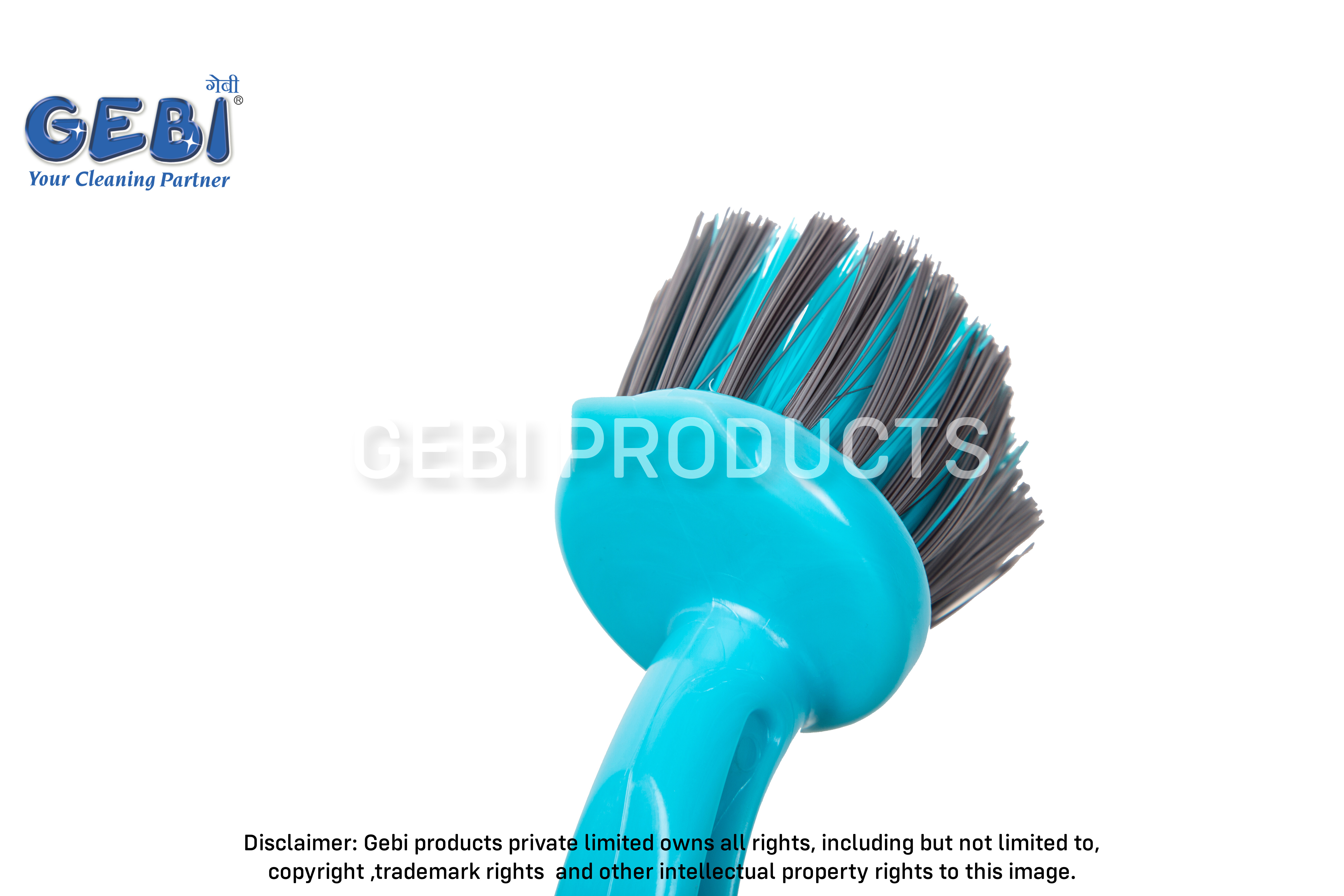 Sink Cleaning Flexi Bristles Brush - Pp Virgin Plastic Material, Blue Color | Classic Design, Scrapper For Tough Stains, Comfortable Hold, Flexible Bristles, Compact And Durable, Provision For Hanging