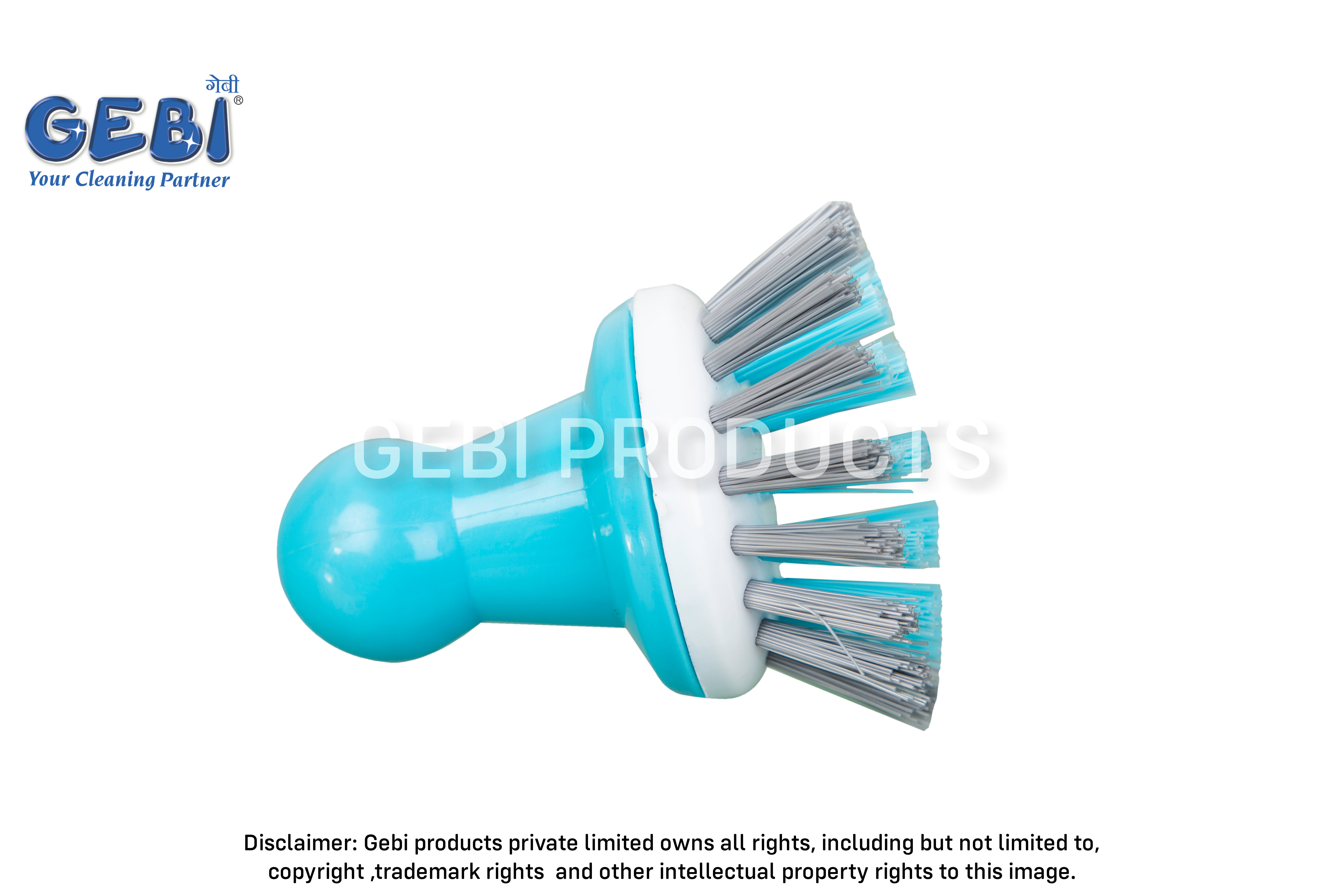 Sink Cleaning Brush - Pp Virgin Plastic Material, Compact Design, Turquoise Blue | Comfortable Hold, Flexible Bristles For Effective Cleaning