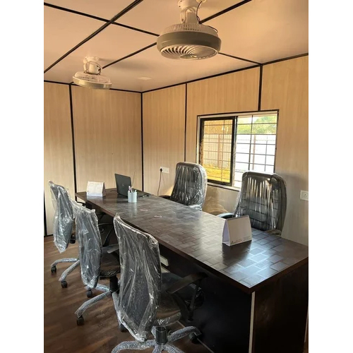 Construction Site Office Cabin - Steel Build, Pvc Windows With Sliding Design | Durable And Secure Work Space Solution