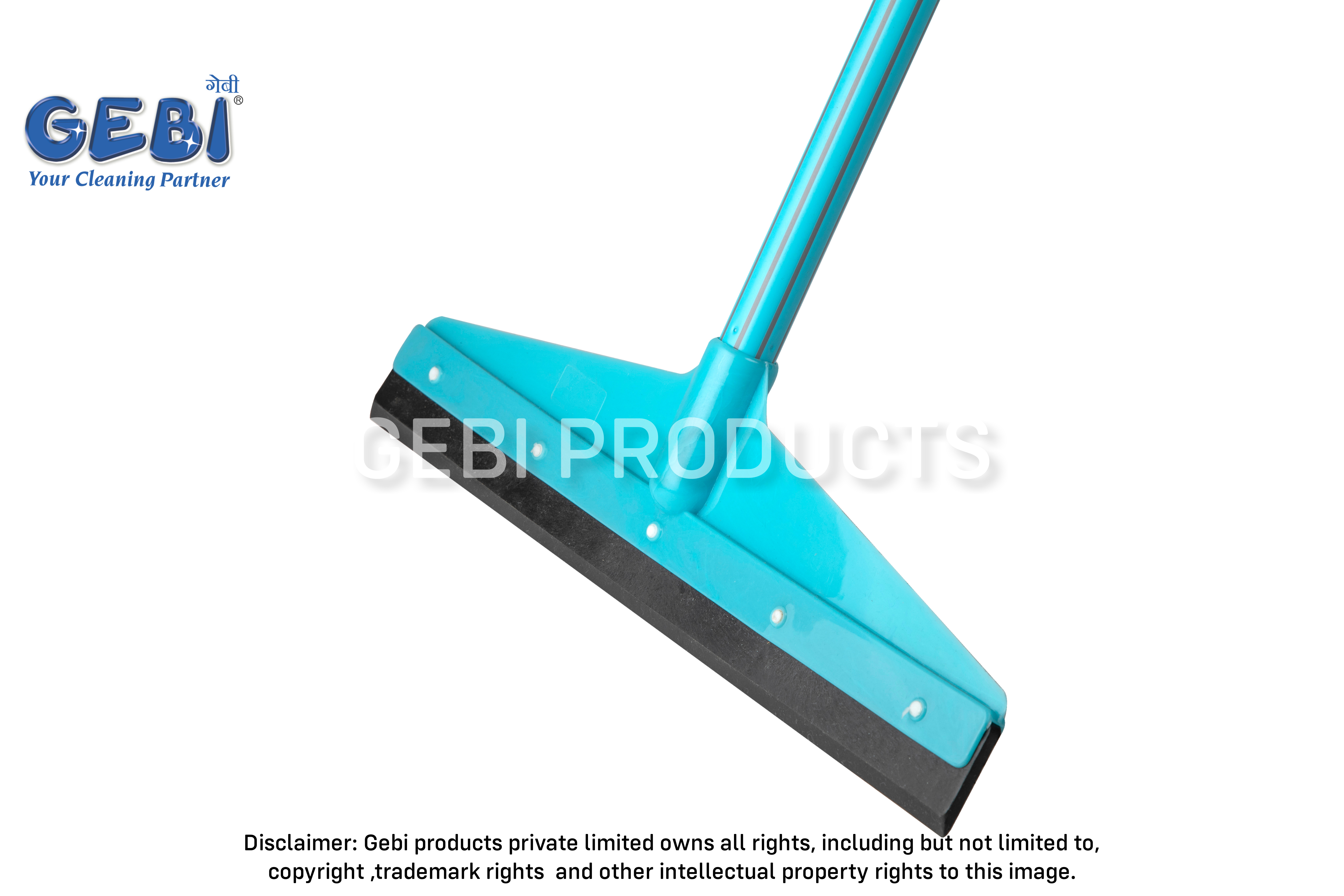 Rubber Blade Metal Handle Floor Wiper - Pp Virgin Plastic With Metal Handle Light Weight Effortless Wiping With One Squeeze Clean Technology