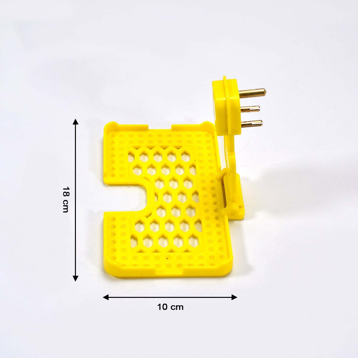 Multi-purpose Wall Holder Stand - Plastic Material, Yellow Color | Ideal For Charging Mobile Devices