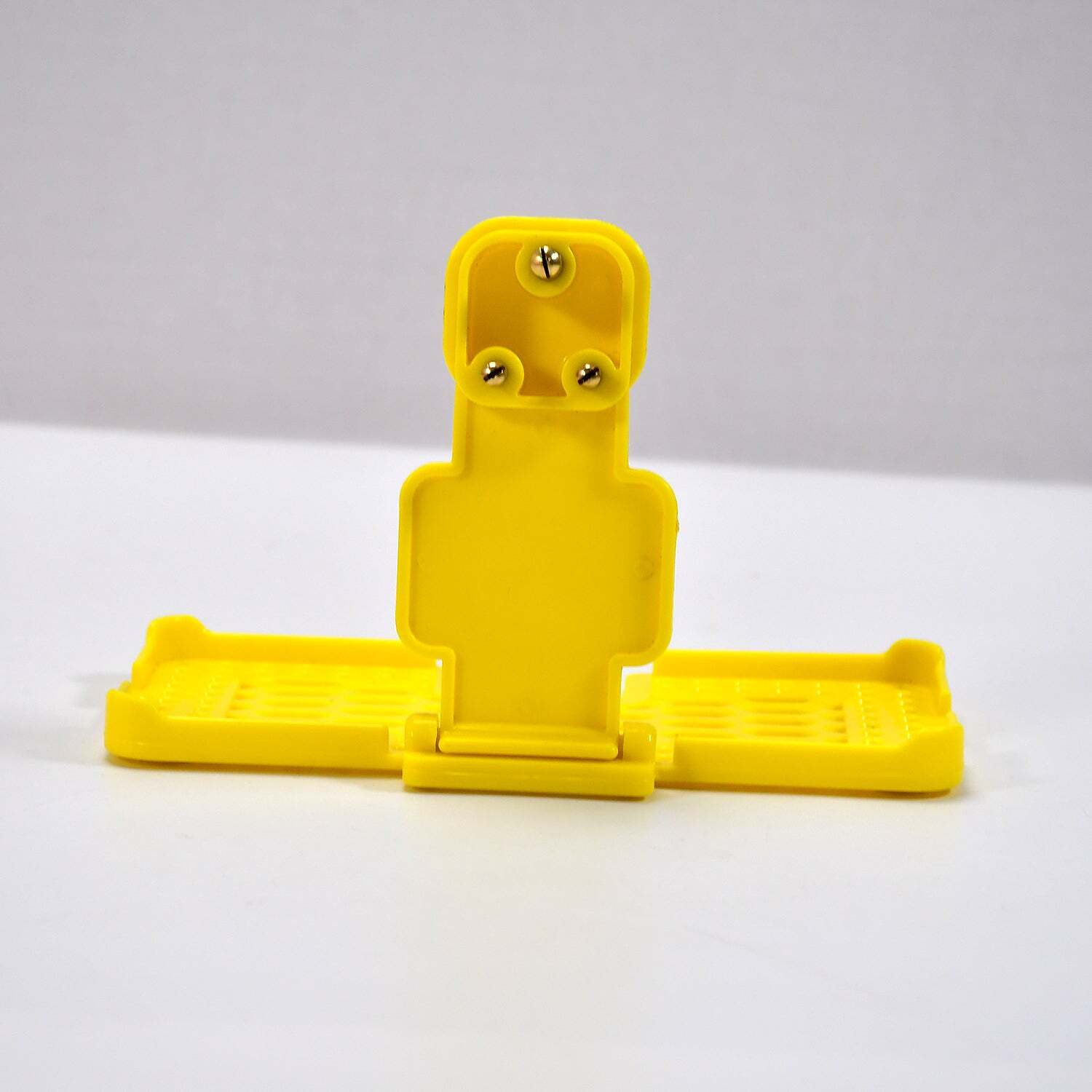 Multi-purpose Wall Holder Stand - Plastic Material, Yellow Color | Ideal For Charging Mobile Devices