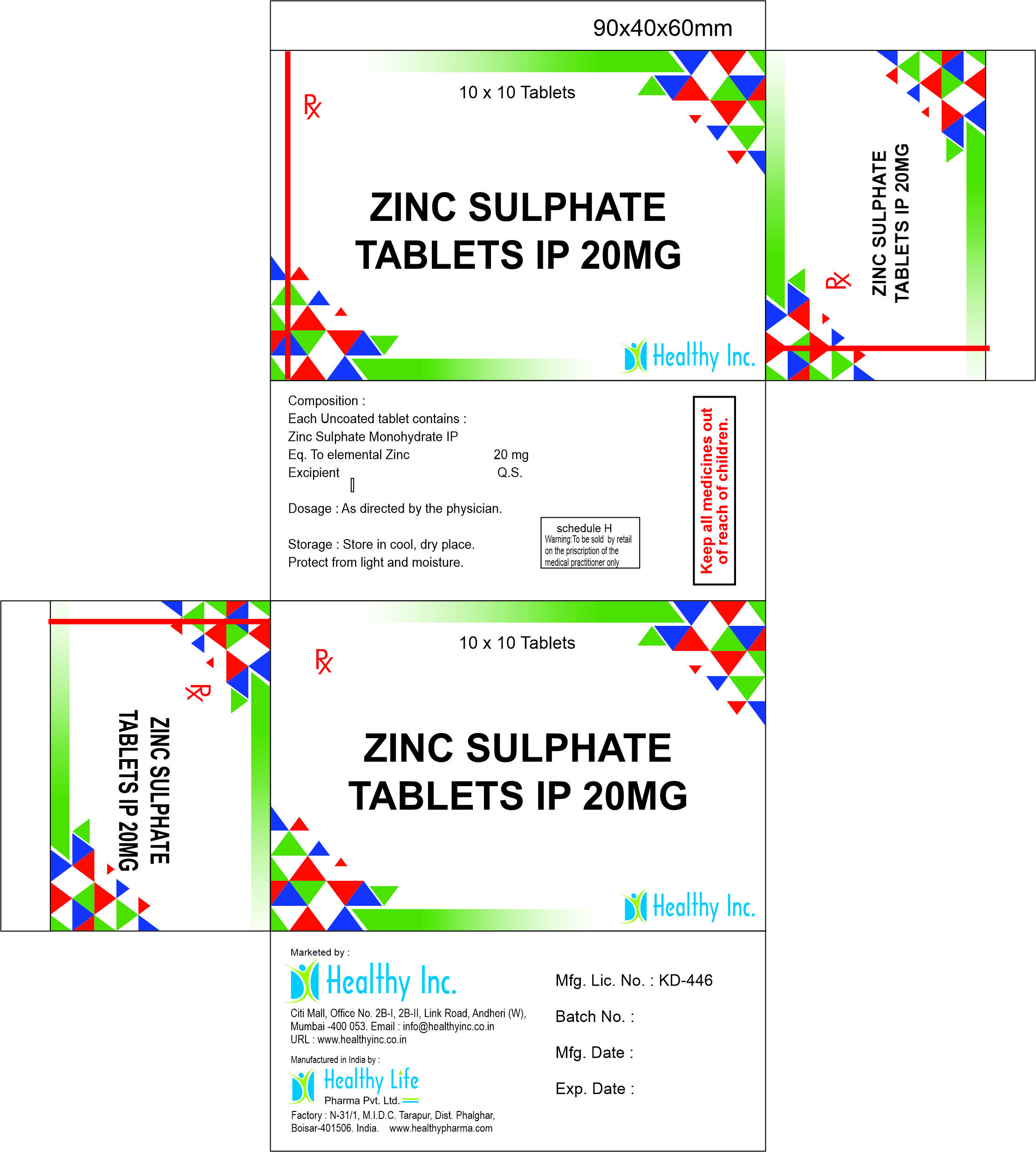 Zinc Sulphate Tablets Generic Drugs