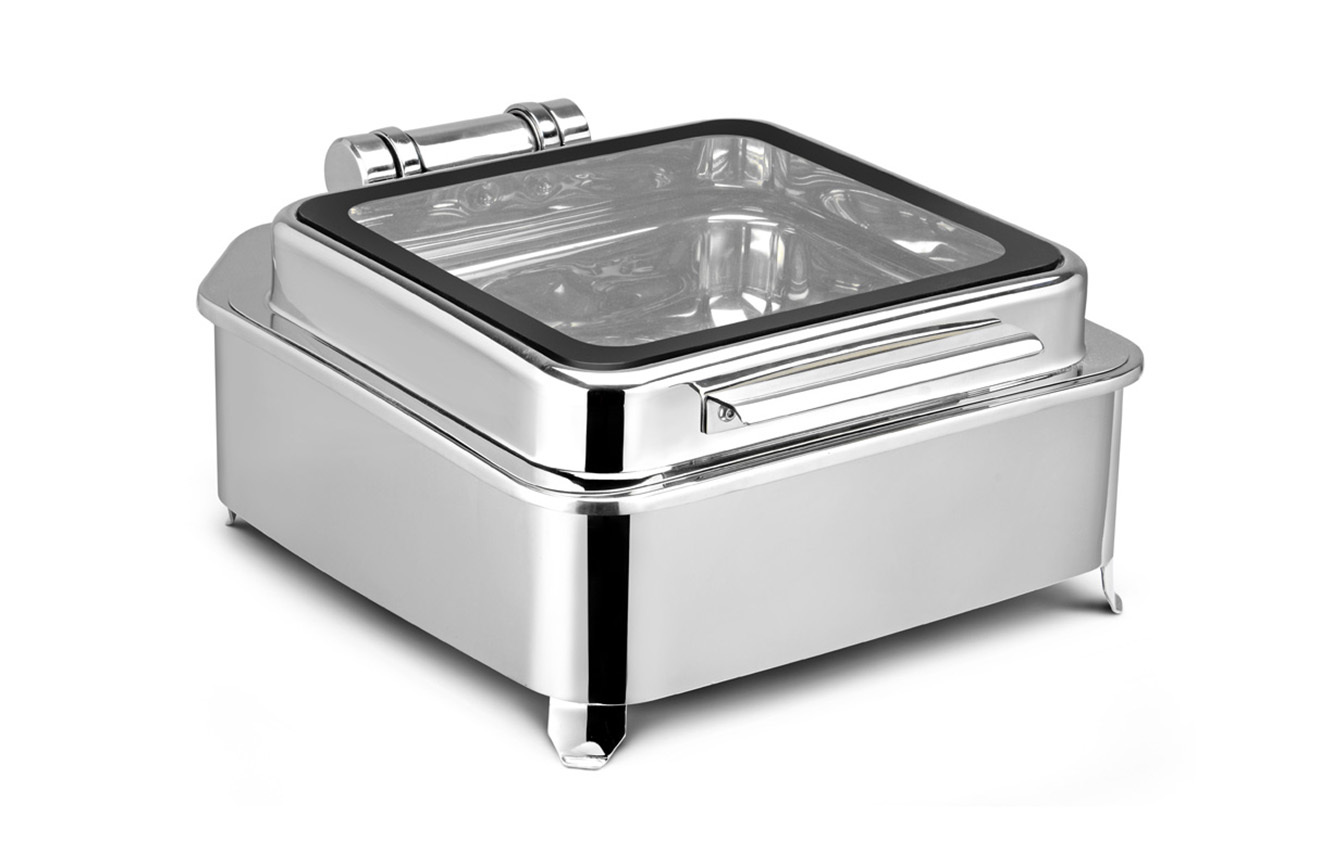 Silver Luxury 6l Rose Gold Color Chafing Dish Stainless Steel Buffet