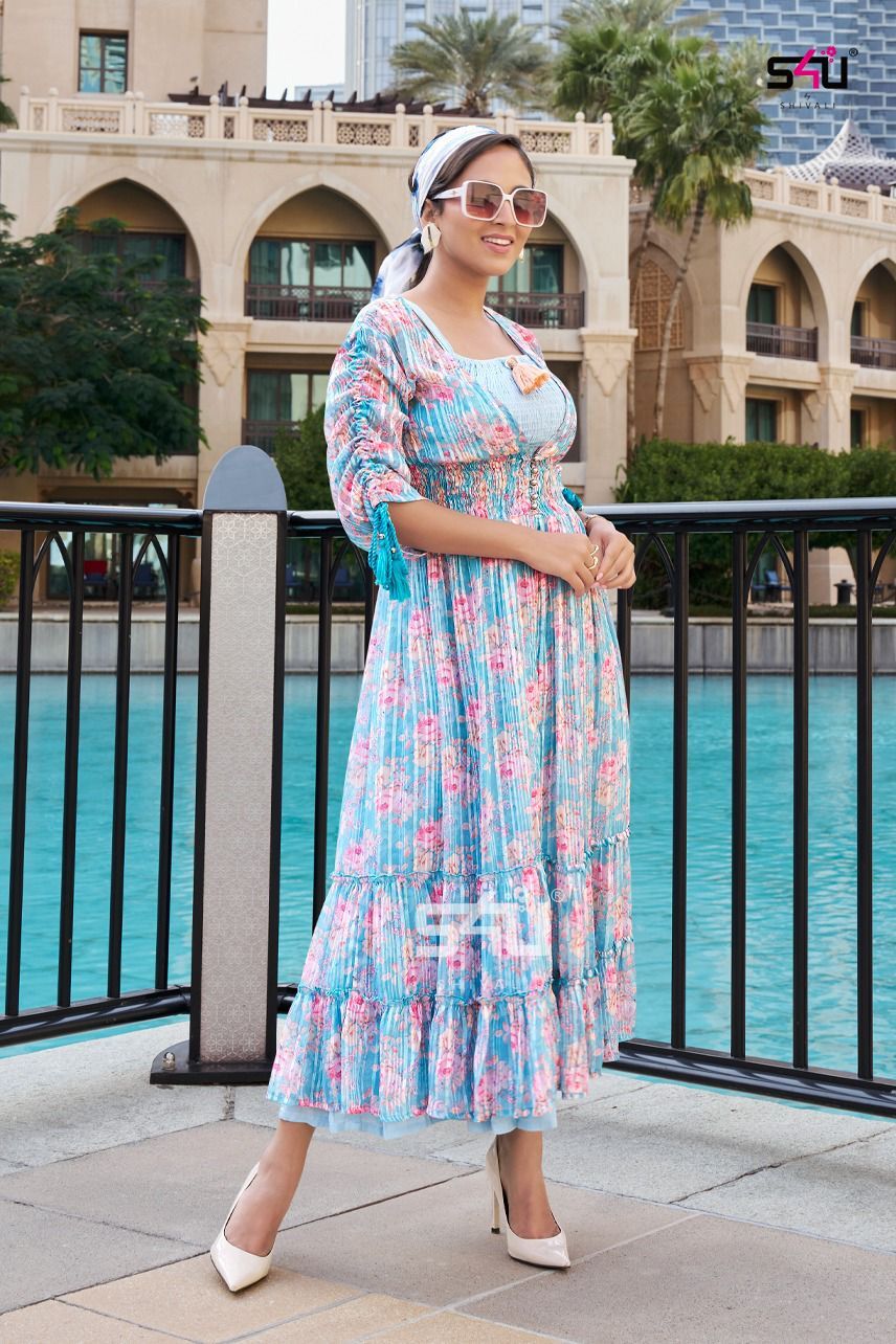 As Shown In The Catalog Georgette Kurti With Jacket