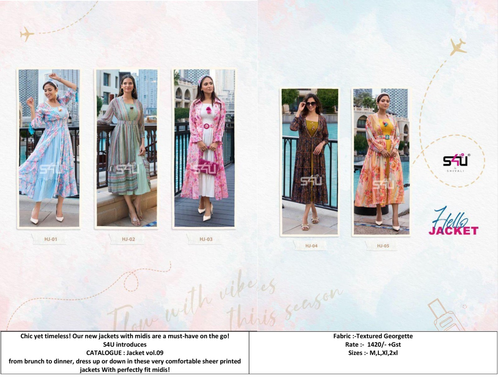 As Shown In The Catalog Georgette Kurti With Jacket