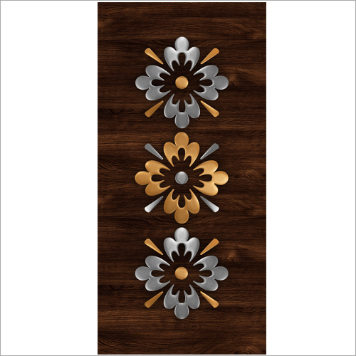 Flower Digital Design Door - Solid Wood Frame, Plywood Material, Finished Surface | Gorgeous Floral Artwork, Vivid Digital Printing, Intricate Detailing