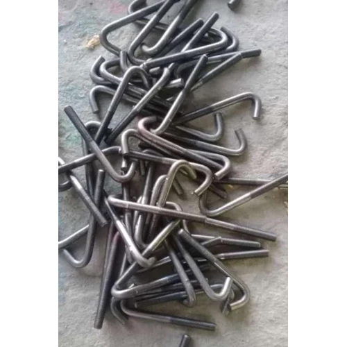 J Type Bolt - High-quality Steel , Silver Color, Tempered Grade, Galvanized Surface, Available In Various Sizes For Heavy Equipment Securing