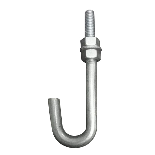 J Type Bolt - High-quality Steel , Silver Color, Tempered Grade, Galvanized Surface, Available In Various Sizes For Heavy Equipment Securing