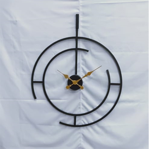 ब्लैक कटिंग मेटल वॉल क्लॉक